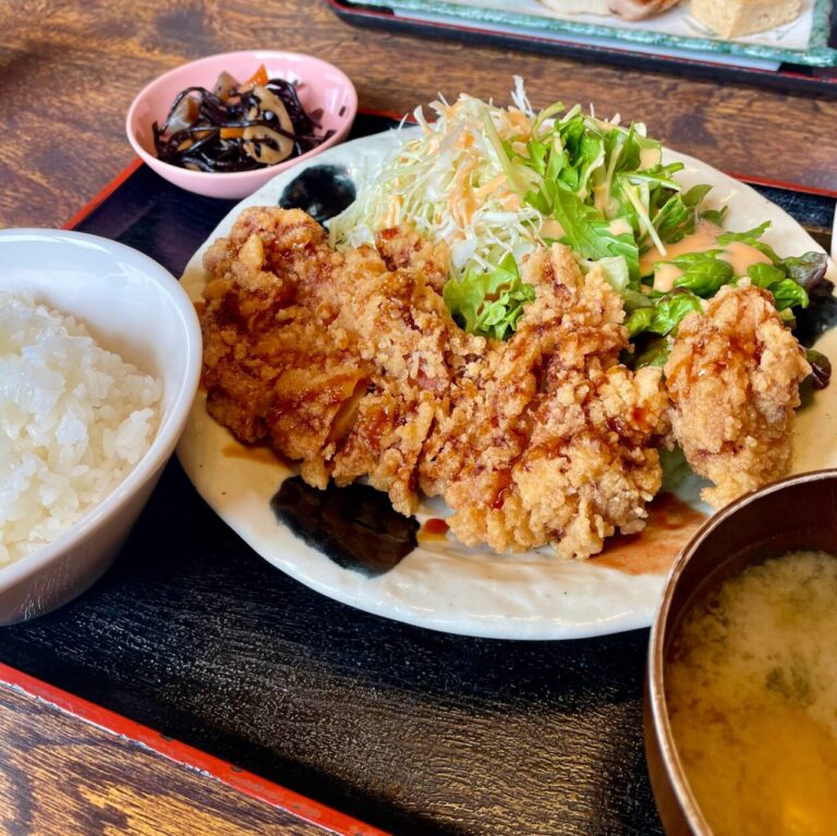 肴菜やの和風とり唐定食